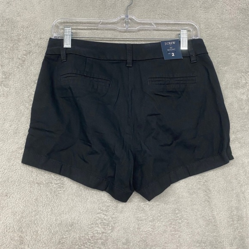 J Crew Shorts Womens 2 Black Shorts Casual Summer Cotton Classic 3.5" H5616 - Picture 8 of 9